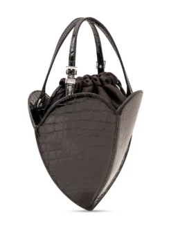 Heart Bag with Crocodile Effect