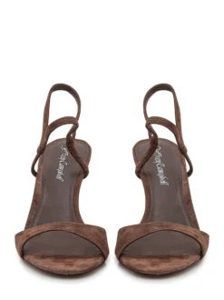 Heeled Sandals with Crossed Straps