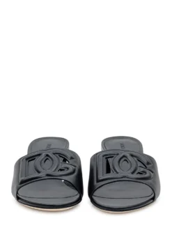 Heeled Slide with Logo Detail
