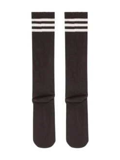 High Socks with Stripes and Logo