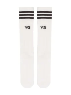High Socks with Stripes and Logo