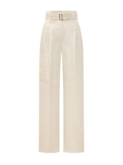 High-Waisted Trousers with Belt