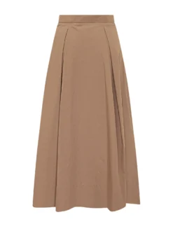 High Waist Long Skirt with Pleats