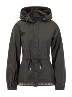 Hooded Jacket with Drawstring Waist
