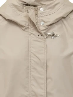 Hooded Parka with Covered Closure