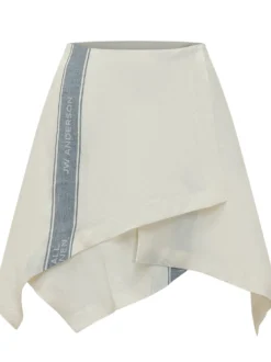 Ivory Asymmetric Panel Skirt