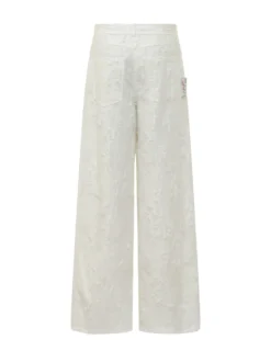 Jacquard Wide-Leg Trousers
