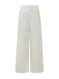 Jacquard Wide-Leg Trousers