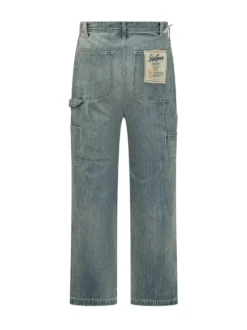 Jeans con Tasche Utility e Gamba Dritta