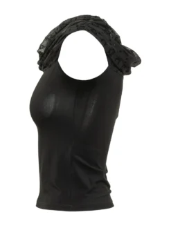 Jersey Bustier Top with Draped Neckline