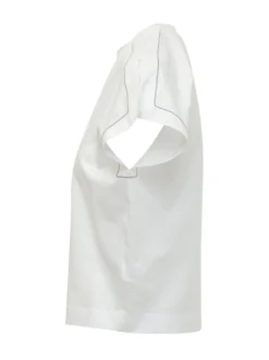 Jersey Piquet T-shirt with Wide Sleeves