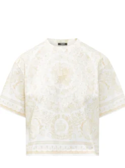 Jersey T-Shirt With Ornamental Print