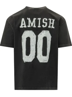Jersey T-shirt with Print and Perforated Details