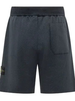Knit Bermuda Shorts with Patch Pockets