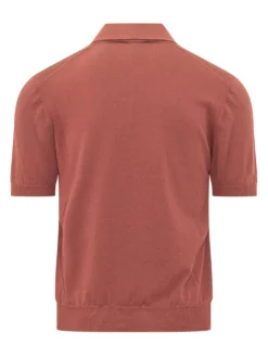Knit Polo Shirt with Collar