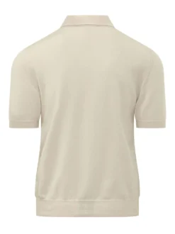 Knit Polo Shirt with Collar