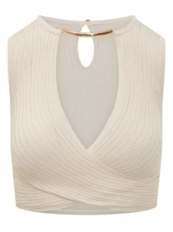 Knit Top With Wrap and Cutout