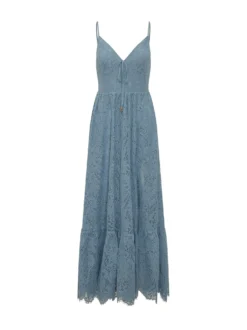 Lace Maxi Dress with V Neck