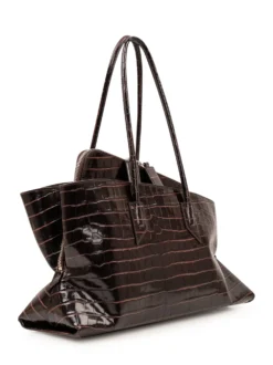 La Passeggiata Medium Bag with Crocodile Pattern
