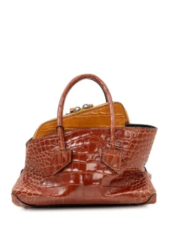 La Passeggiata Mini Bag with Crocodile Pattern