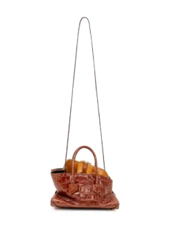 La Passeggiata Mini Bag with Crocodile Pattern