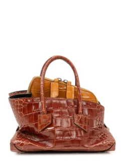 La Passeggiata Mini Bag with Crocodile Pattern
