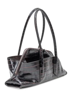 La Passeggiata Small Bag with Crocodile Pattern