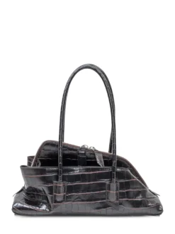 La Passeggiata Small Bag with Crocodile Pattern