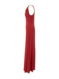 Lauren Ralph Lauren Red Long Dress with Draped