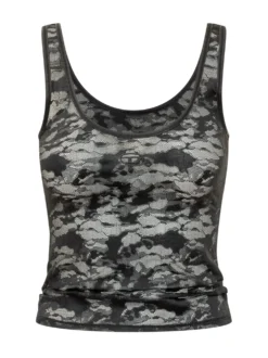 Lily Floral Lace Effect Tank Top