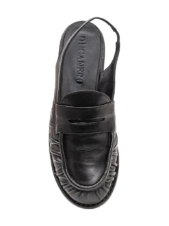 Loafer with Gathered Toe and Strap