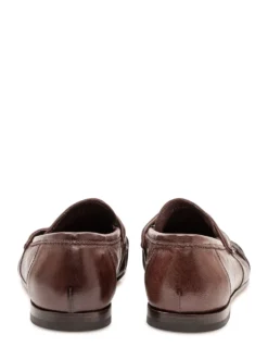 Loafer with Rounded Toe and Strap Detail