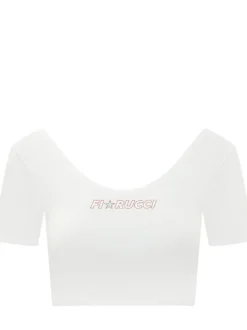 Logo T-shirt with Wide Neckline