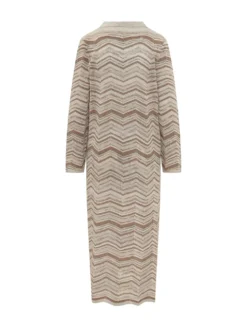 Long Chevron Pattern Cardigan