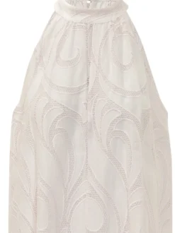 Long Dress with All Over Embroidery