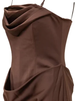 Long Dress with Draped Detail