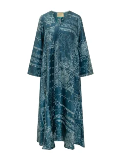 Long Dress with Ornamental Print
