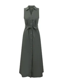 Long Shirt Dress in Cotton