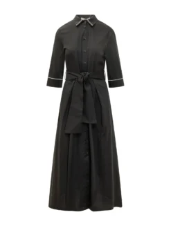Long Shirt Dress with Belt