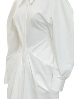 Long Shirt Dress with Draped Detail
