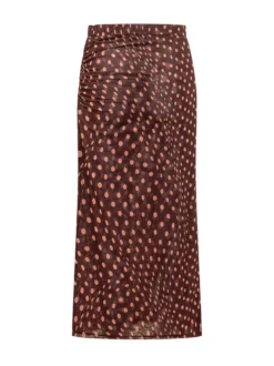 Long Skirt with Polka Dot Print