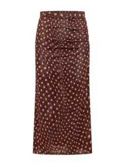 Long Skirt with Polka Dot Print