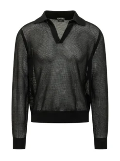 Long-sleeve Buttonless Polo