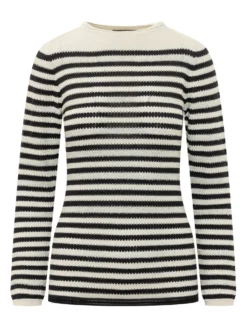 Long Sleeve Crew Neck Striped Sweater