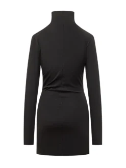Long-Sleeve Dress with High Neck
