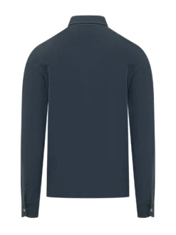 Long Sleeve Polo Shirt with Collar and Buttons