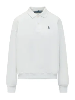 Long Sleeve Polo Sweatshirt