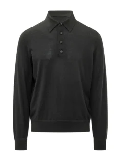Long Sleeve Polo with Buttons