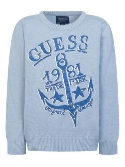 Long Sleeve Sweater with Anchor Print