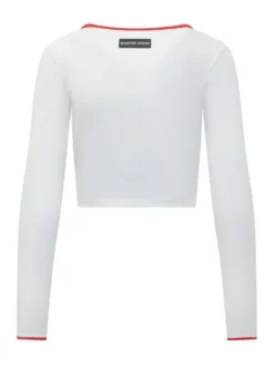 Long Sleeve T-shirt with Round Neck and Embroidered Logo
